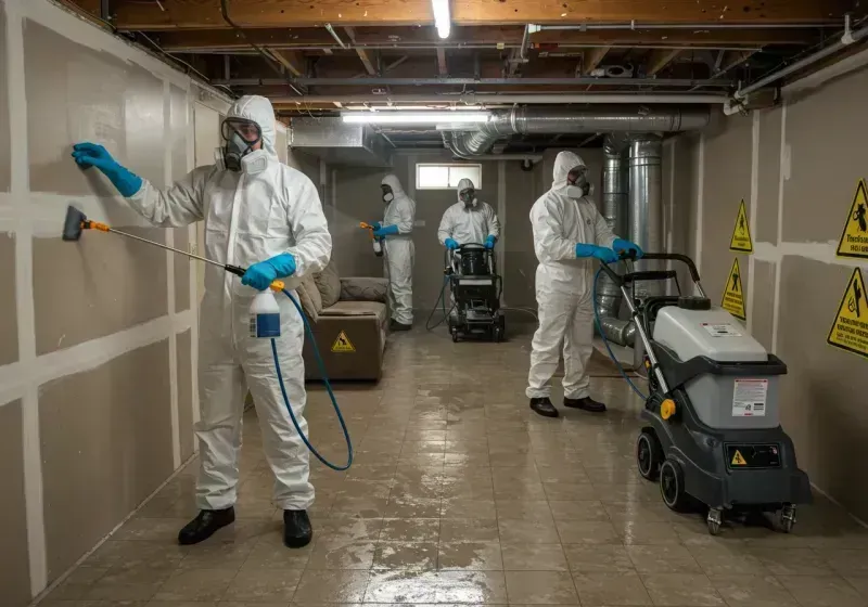 Basement Moisture Removal and Structural Drying process in Mound City, SD